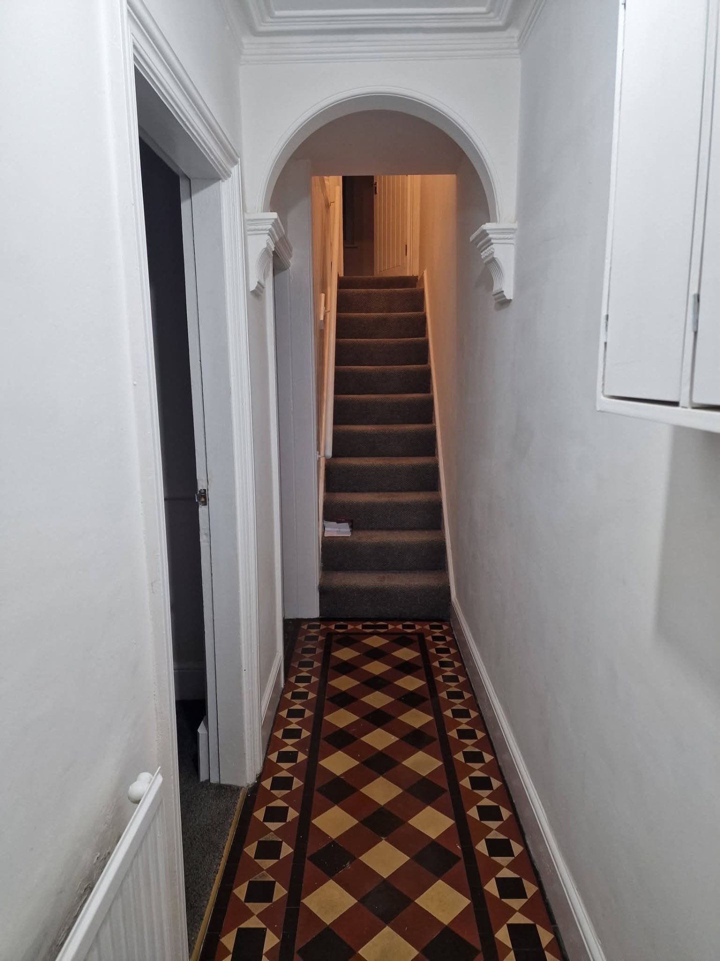 Period hallway documented for a property inventory